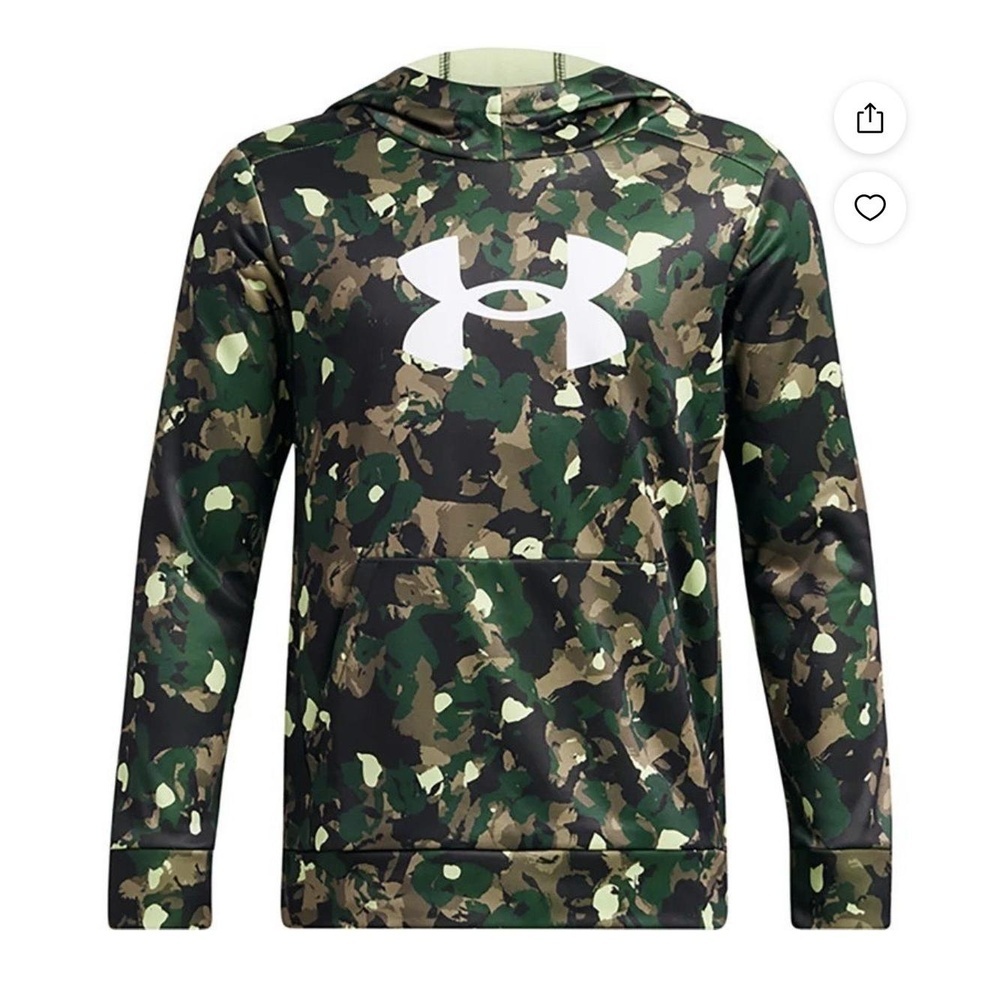 NWT YOUTHSMALL Under Armour Boys' Armour Fleece
Big Logo Printed Hoodie